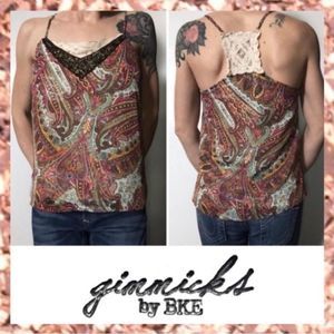 Gimmicks by BKE Paisley Studded Tank Top Medium M